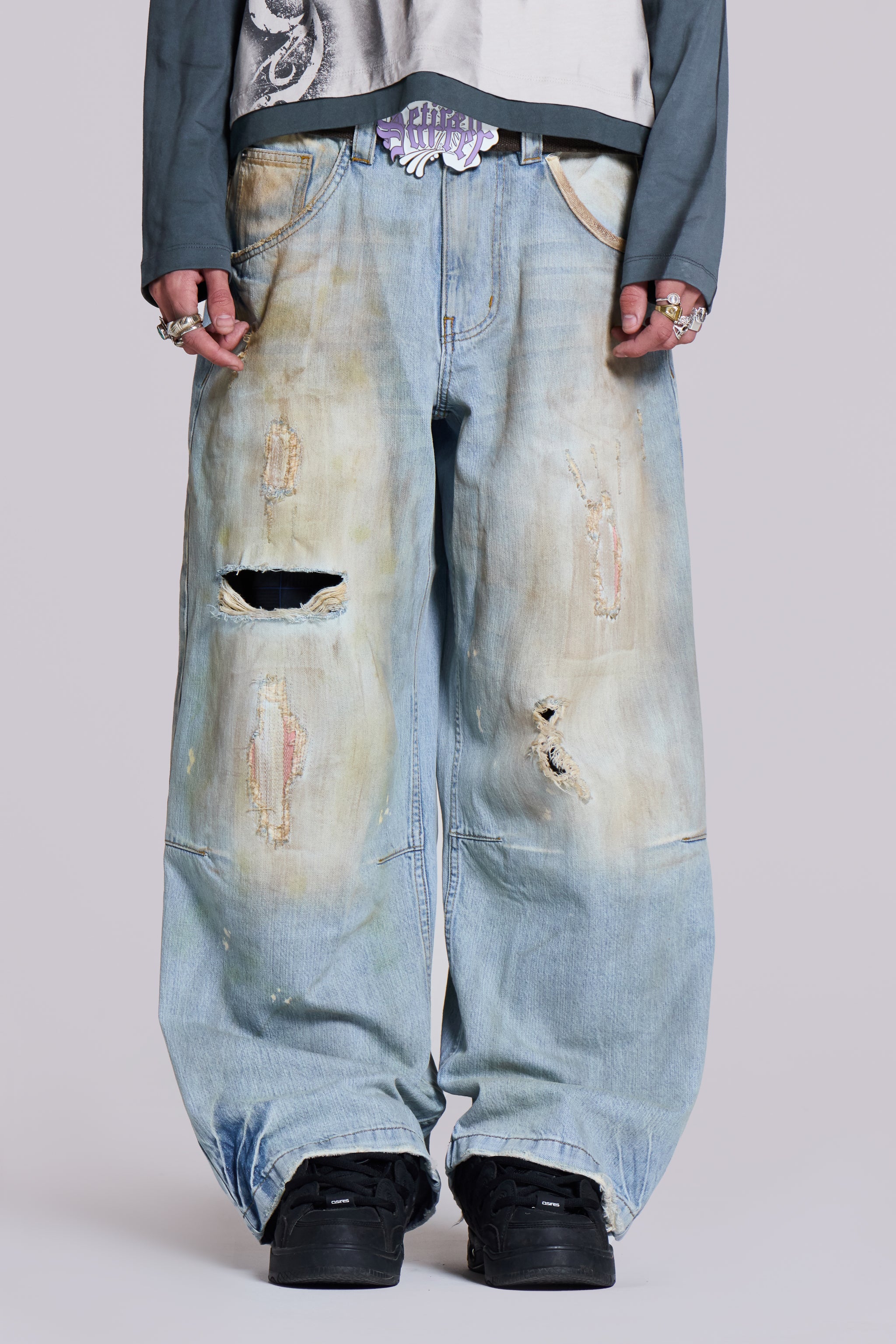 Reef Colossus Dirty-Wash Denim Jeans