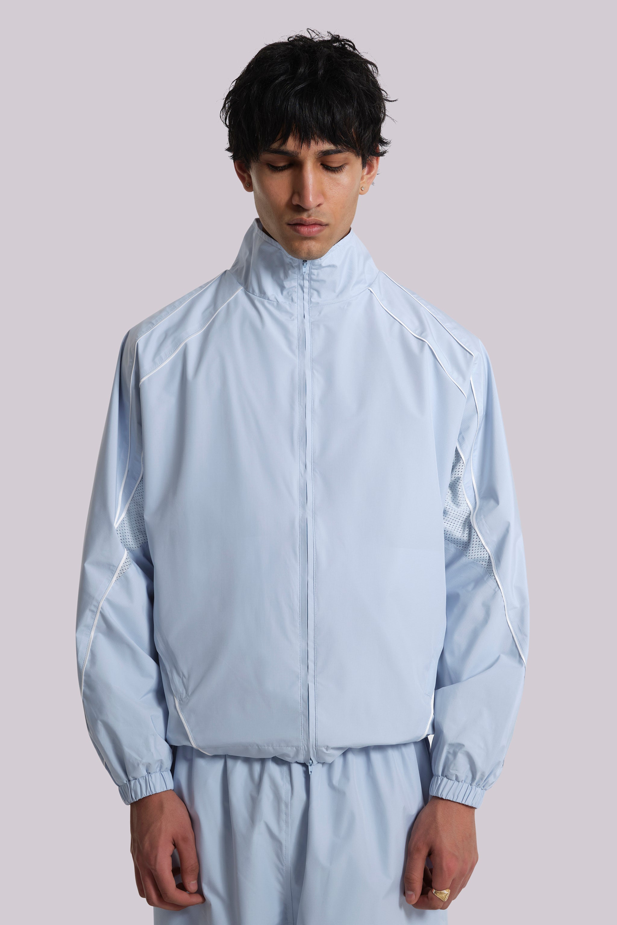 Blue Vapor Athletic Tracksuit Top