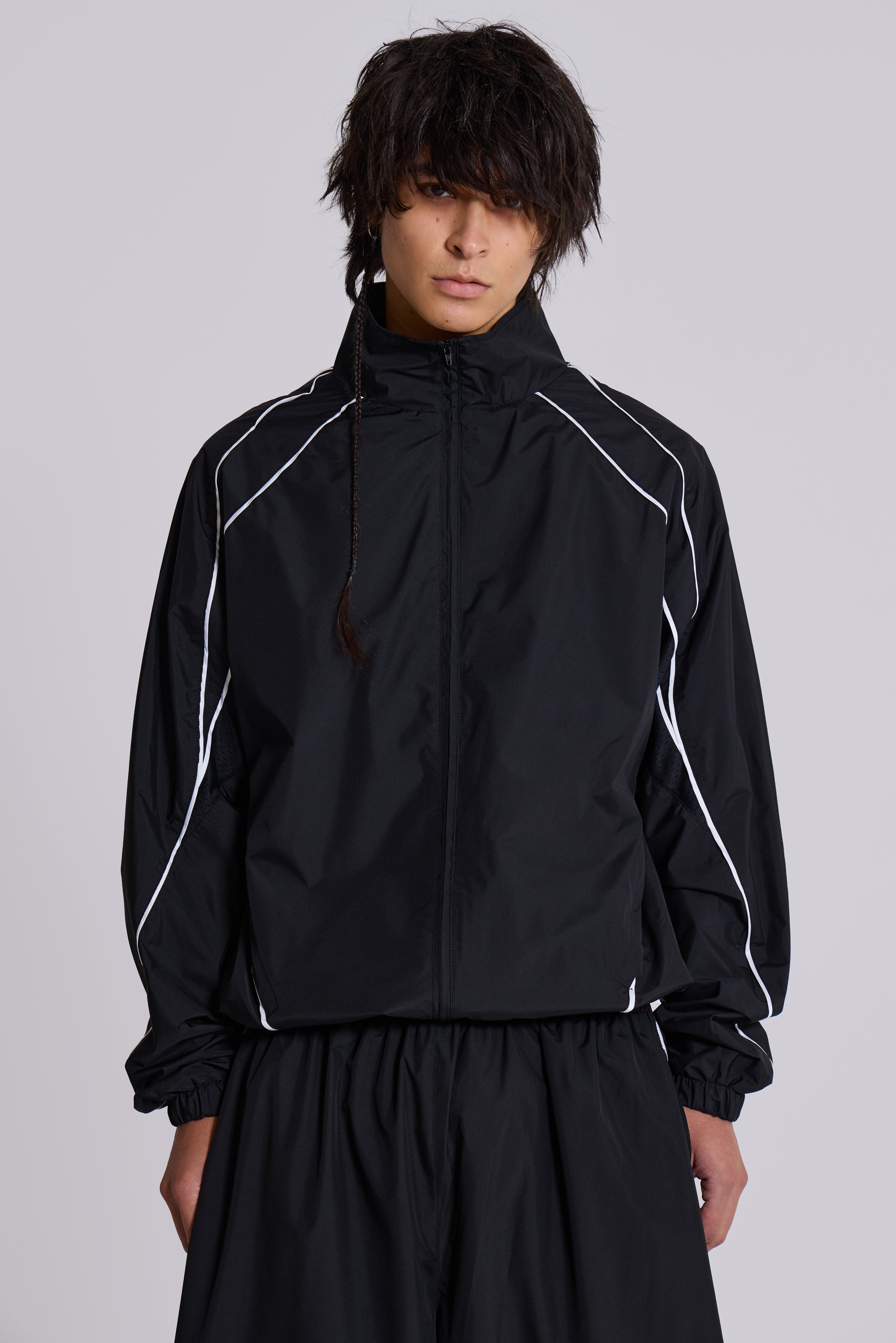 Black Vapor Athletic Tracksuit Top