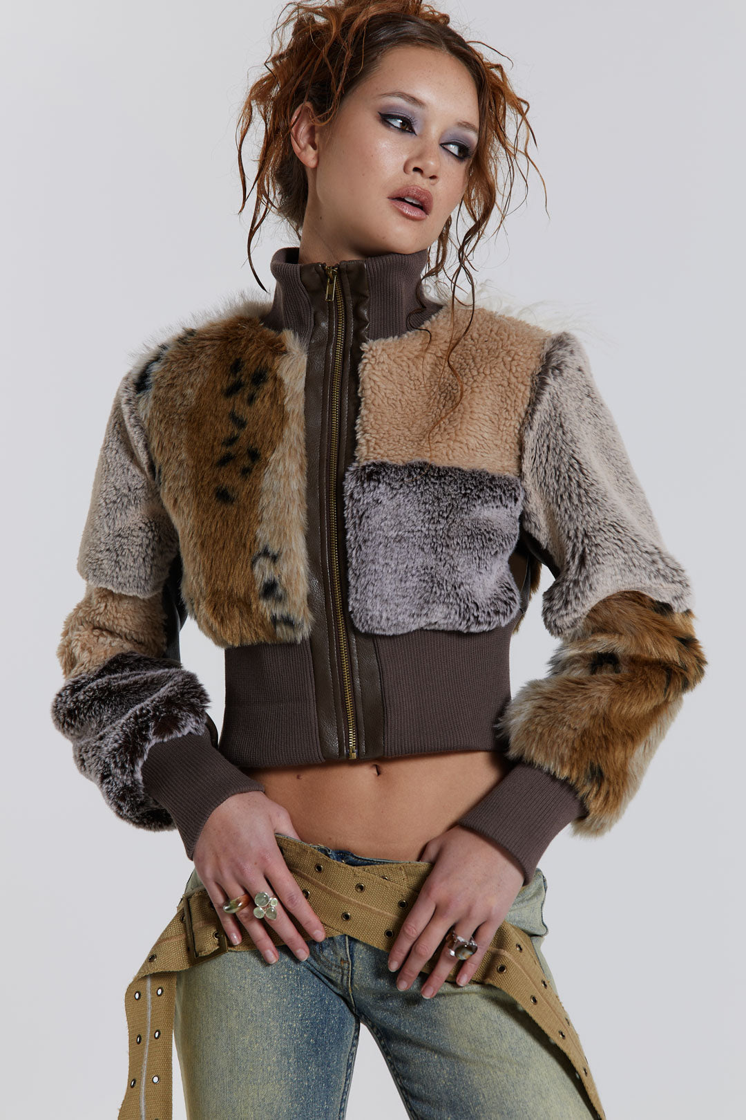 Stylish Soho Faux Fur Bomber Jacket