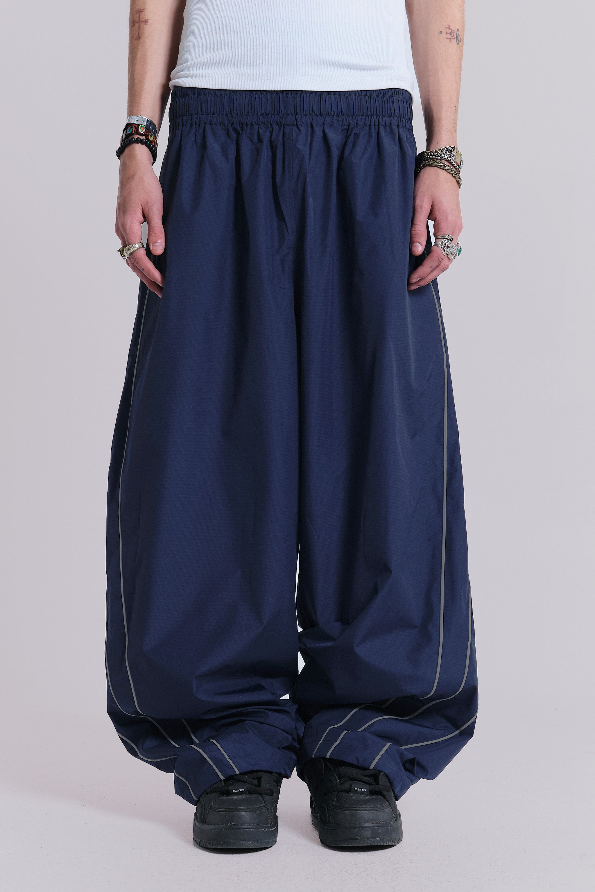 Navy Vapor Track Pants for Men
