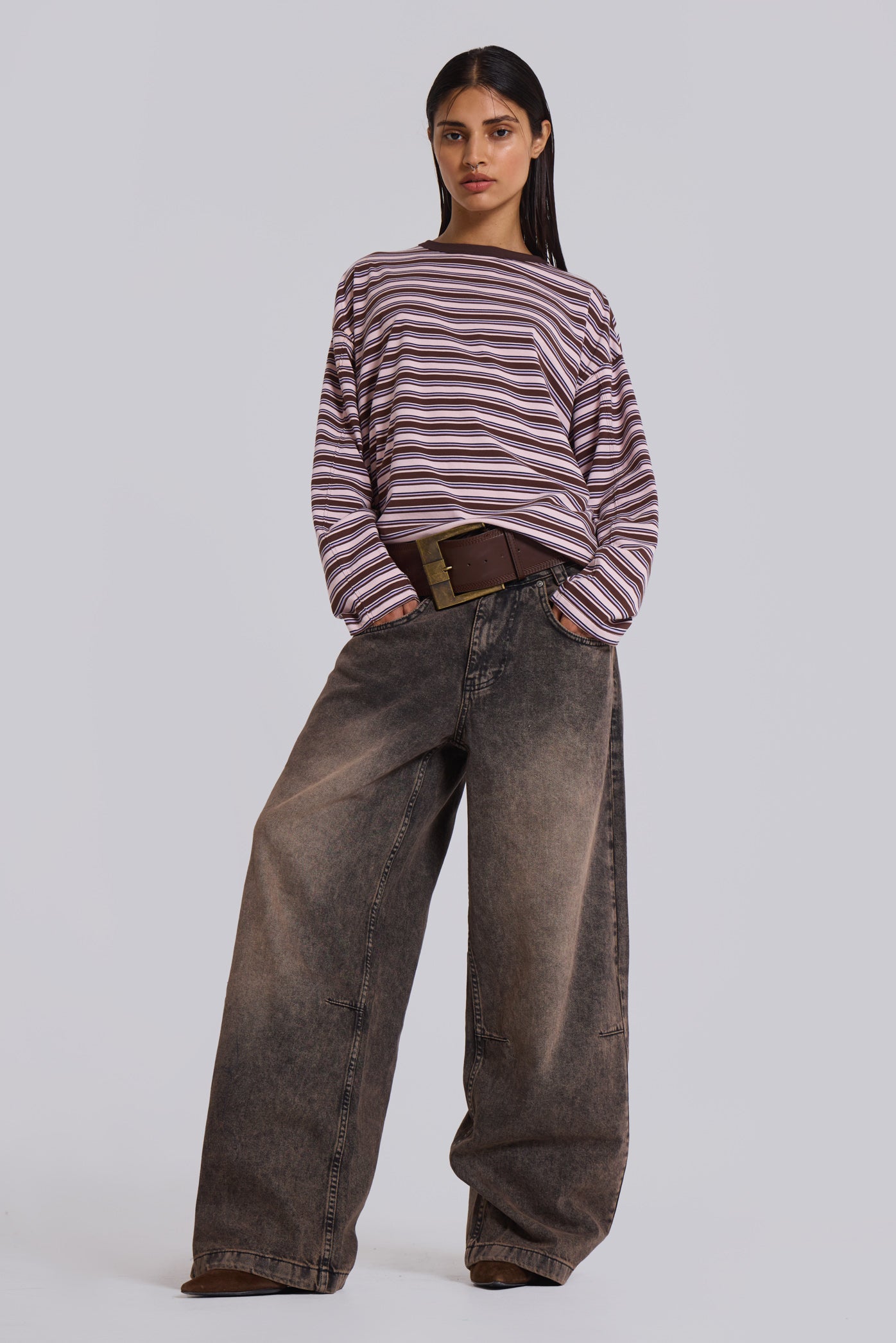 Acid Wash Brown Colossus Denim Jeans