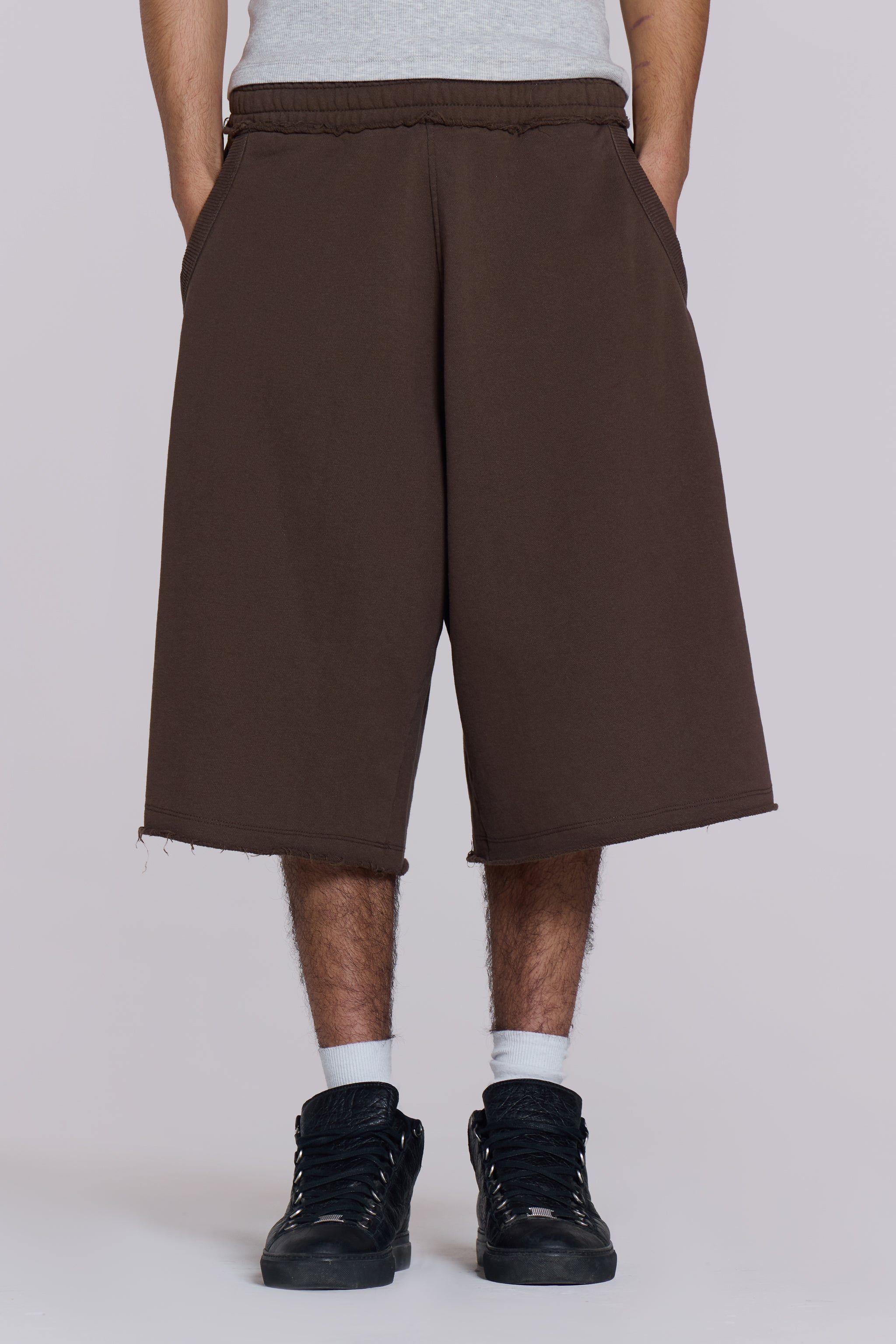 Monster Brand Brown Jogger Shorts for Men