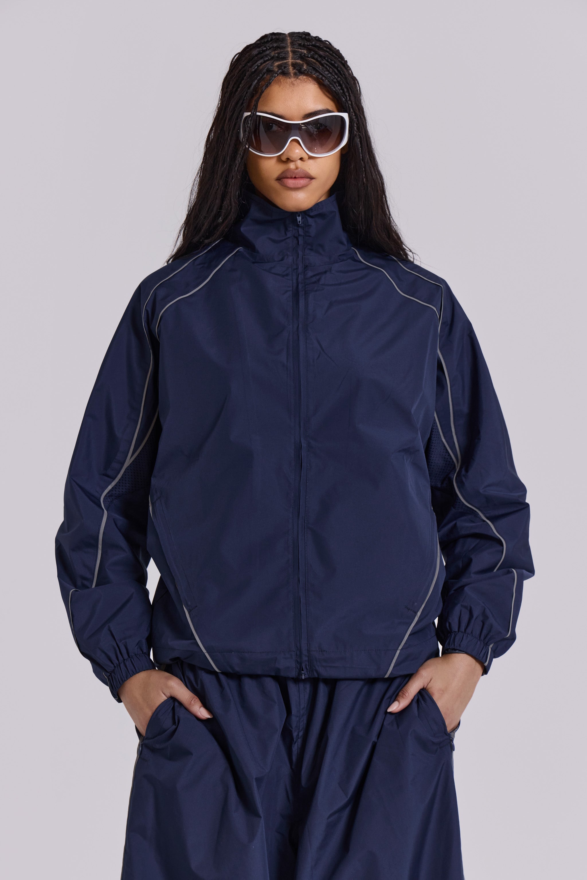 Navy Blue Vapor Tracksuit Jacket